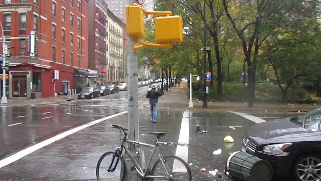 Walking Upper East Side of Manhattan, New York City, after Hurricane Sandy