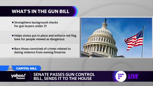 Senate passes bipartisan gun law, sends it to the House