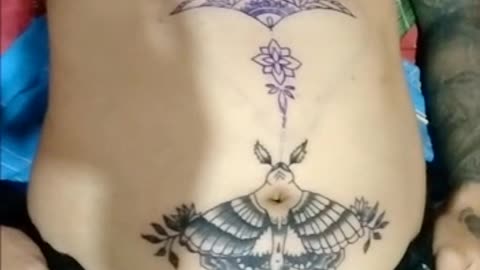 Tattoo in stomach