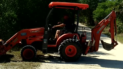 Adam prepping our land