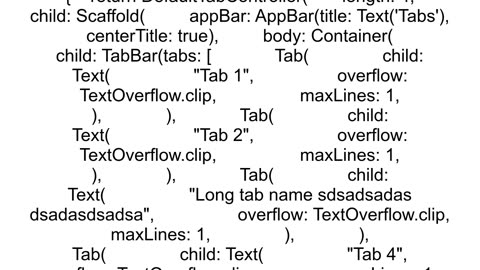 Flutter TabBar clipped tab titles