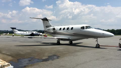 Private jets at an airport for hire.