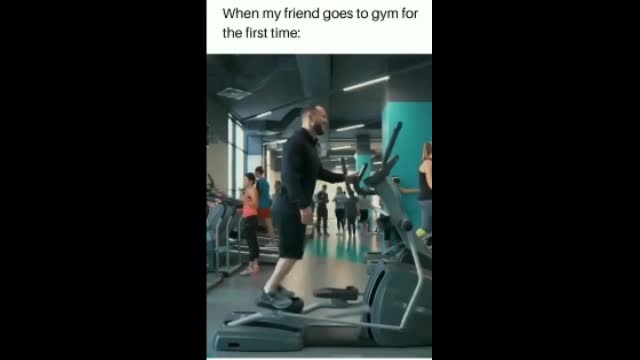 First time my friend visit to gym