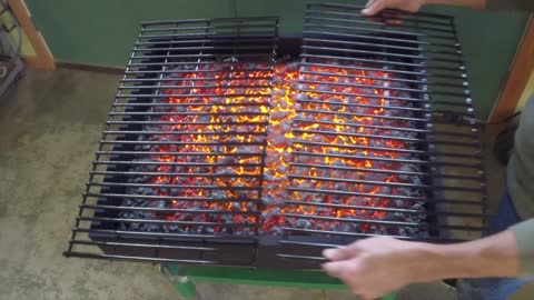 Fake Charcoal Glowing Coals Grill for Photography and Film