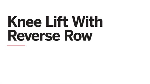 Knee Lift With Reverse Row