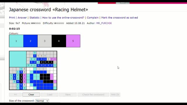 Nonograms - Racing Helmet