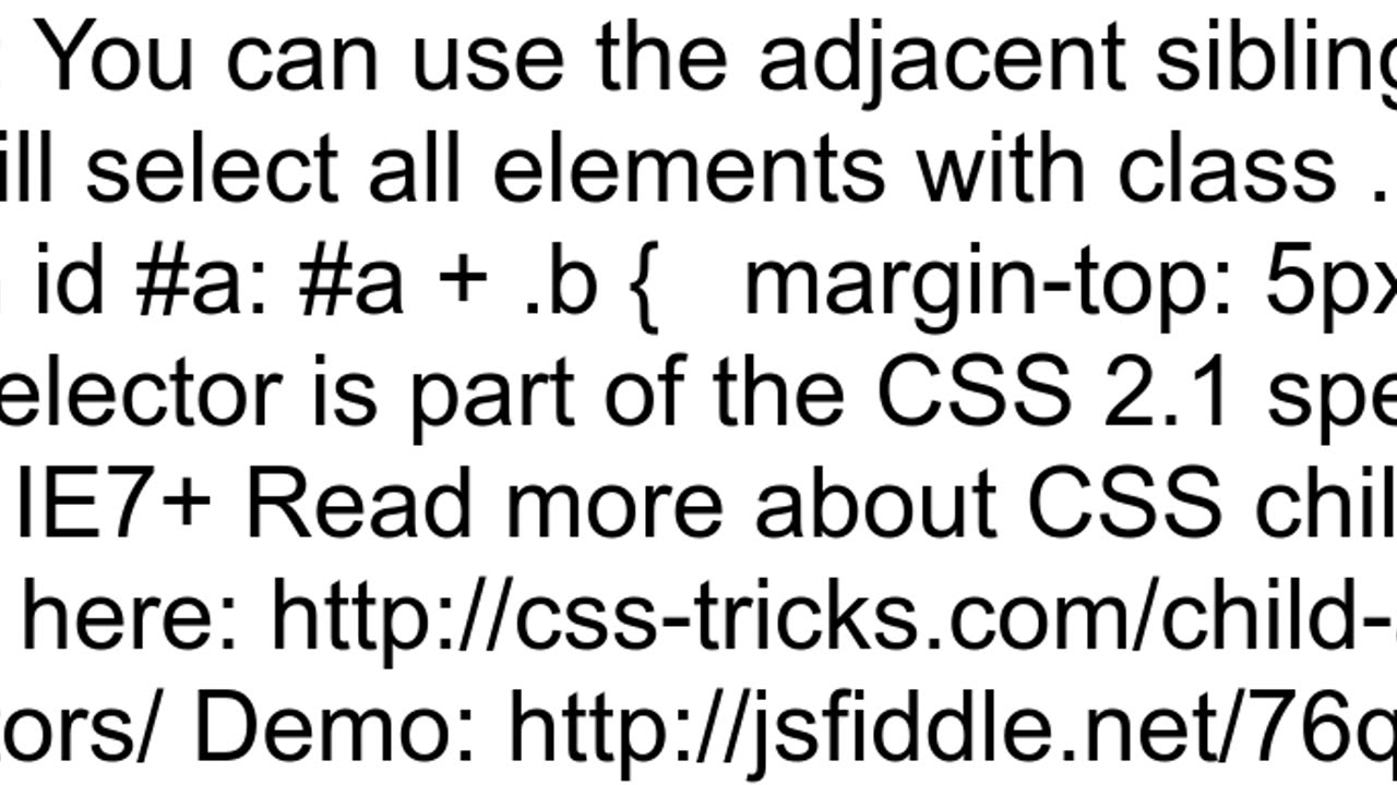 Have specific CSS if a class is after another element with a particular ID