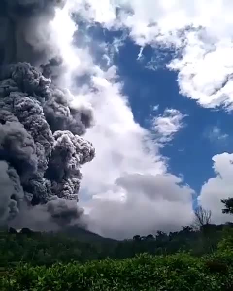 Indonesia's Mount Sinabung Volcano Erupts