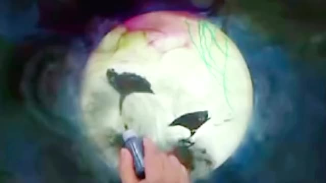 Amazing water art drawing skill