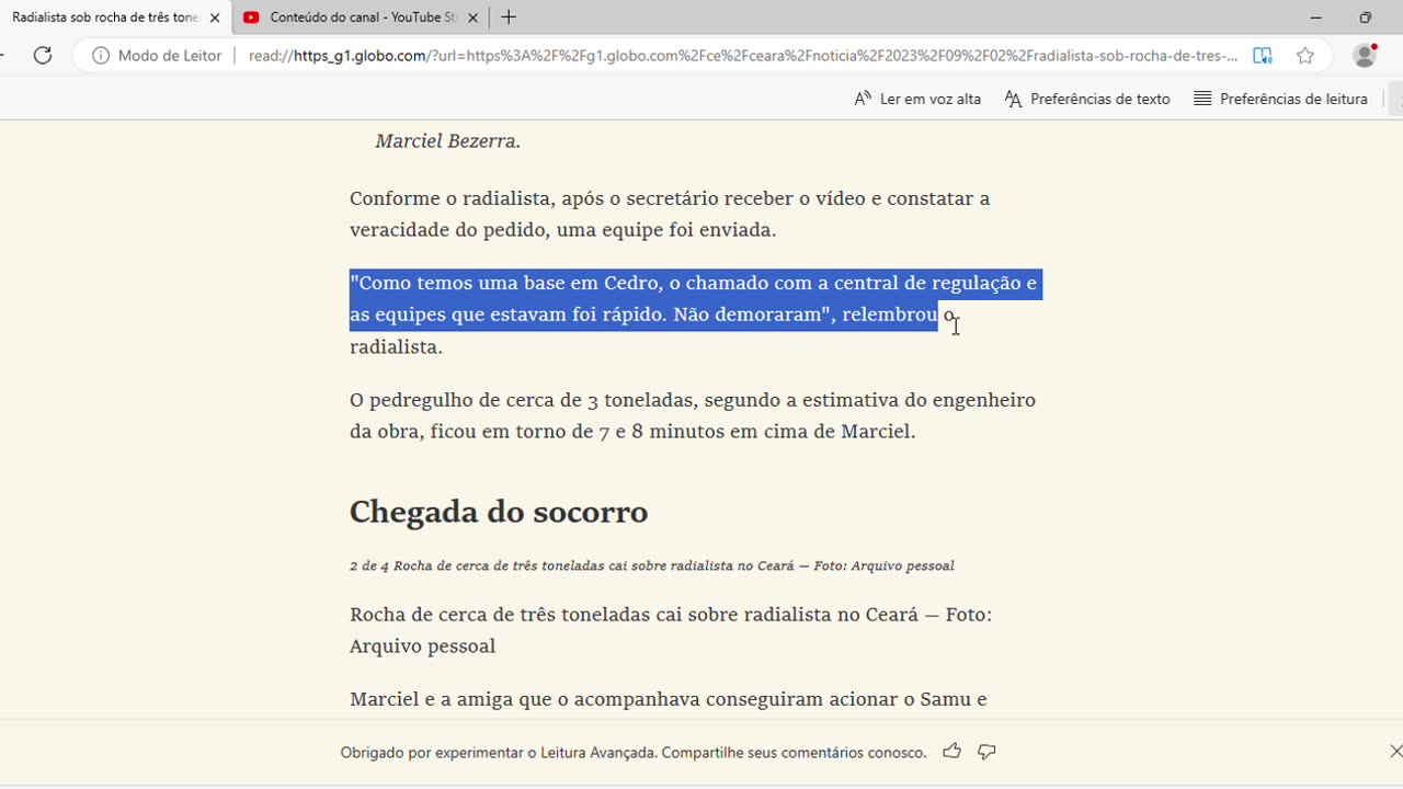 Radialista sob rocha de três toneladas gravou vídeo pedindo ajuda 'Por favor, corre'
