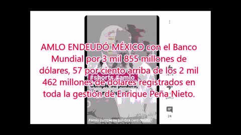 AMLO endeudó México por 3 mil 855 MDD US