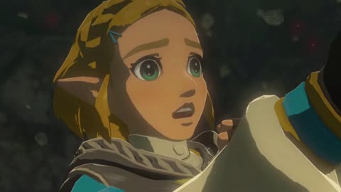 Zelda Falls in legend of zelda tears of the kingdom