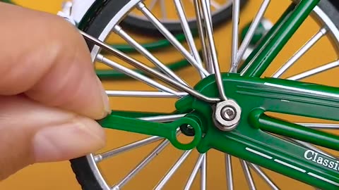 Look mini beautiful bicycle.