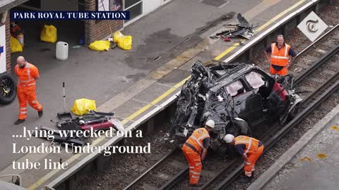 Major crash leaves Range Rover on tube tracks and one person dead