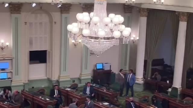Assembly floor at the California Capitol