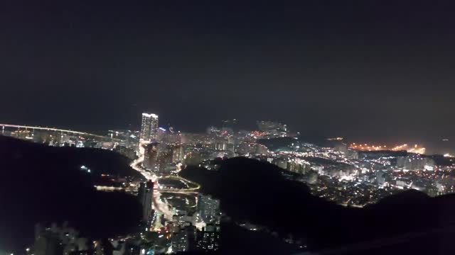 The night view of Busan