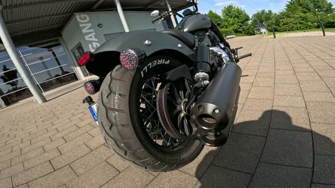 My Indian Chief Bobber Dark Horse with Jekill and Hyde Exhaust Open Mode