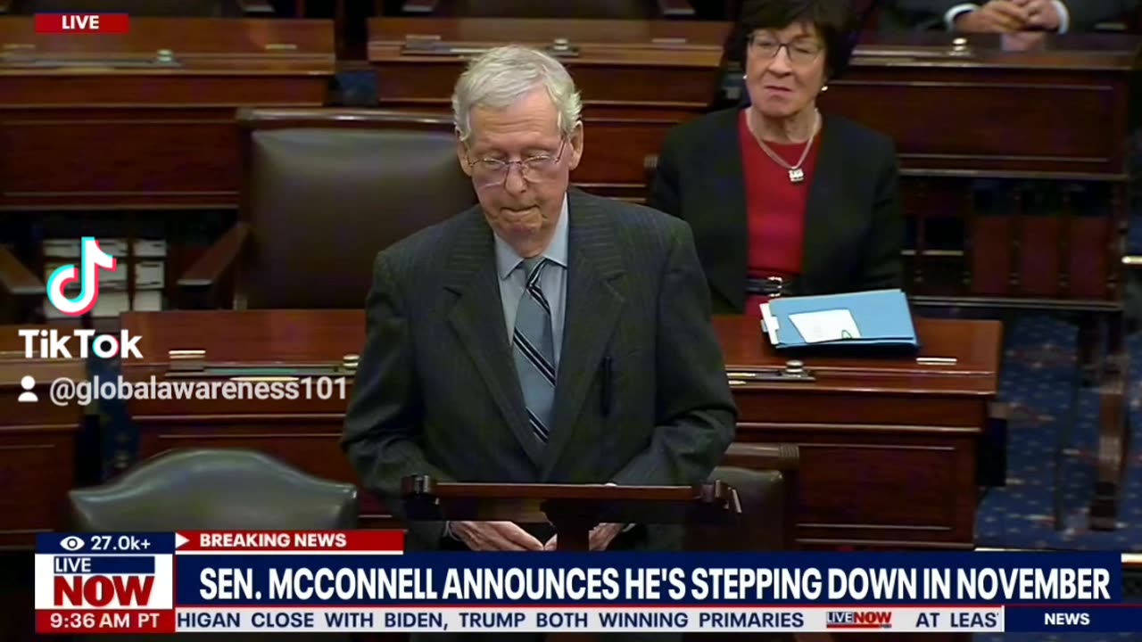 Republican Senate Minority Leader Mitch McConnell Announced Today That He Will Be Stepping Down