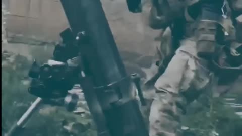 Ukrainian Mortar Crew Doing Work