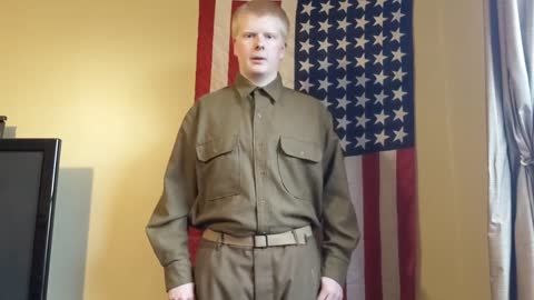 WWII US army enlisted overseas dress uniform.