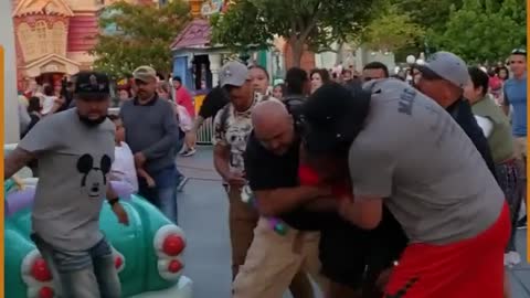 Family Going Nuts In Disney Land