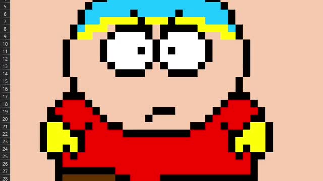 Drawing Eric Cartman in Excel