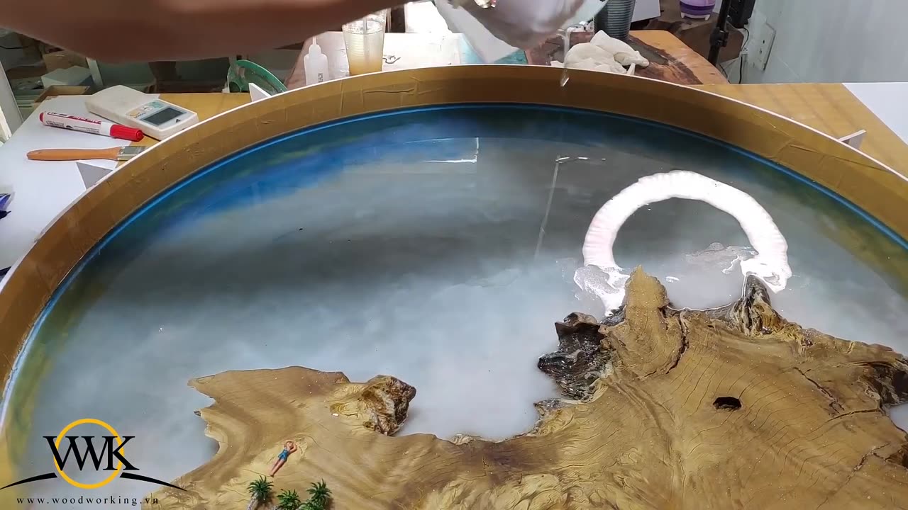 How to make an OCEAN TABLE with Epoxy and Wood - Amazing table of ocean epoxy – Epoxy Resin art