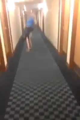 Teenager Breaks Hotel Fire Sprinkler While Doing Cartwheels In A Hallway