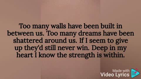 Too many walls - Cathy Dennis