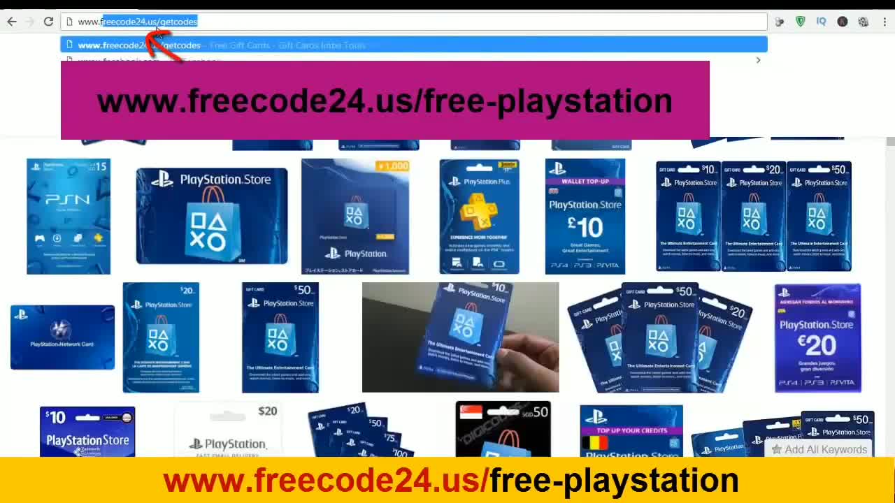 Free PSN Gift Cards