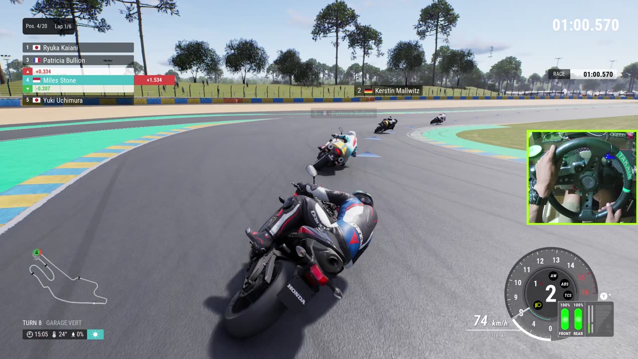 Honda CBR 600RR Le Mans Circuit Ride 5 Gameplay