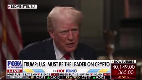 TRUMP: “Who knows, maybe we’ll pay off our 35 trillion dollars, hand them a little crypto check.