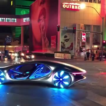 neon electric car