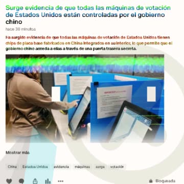 Surge evidencia de que las máquinas de votación de U.S. están controladas por el gobierno chino