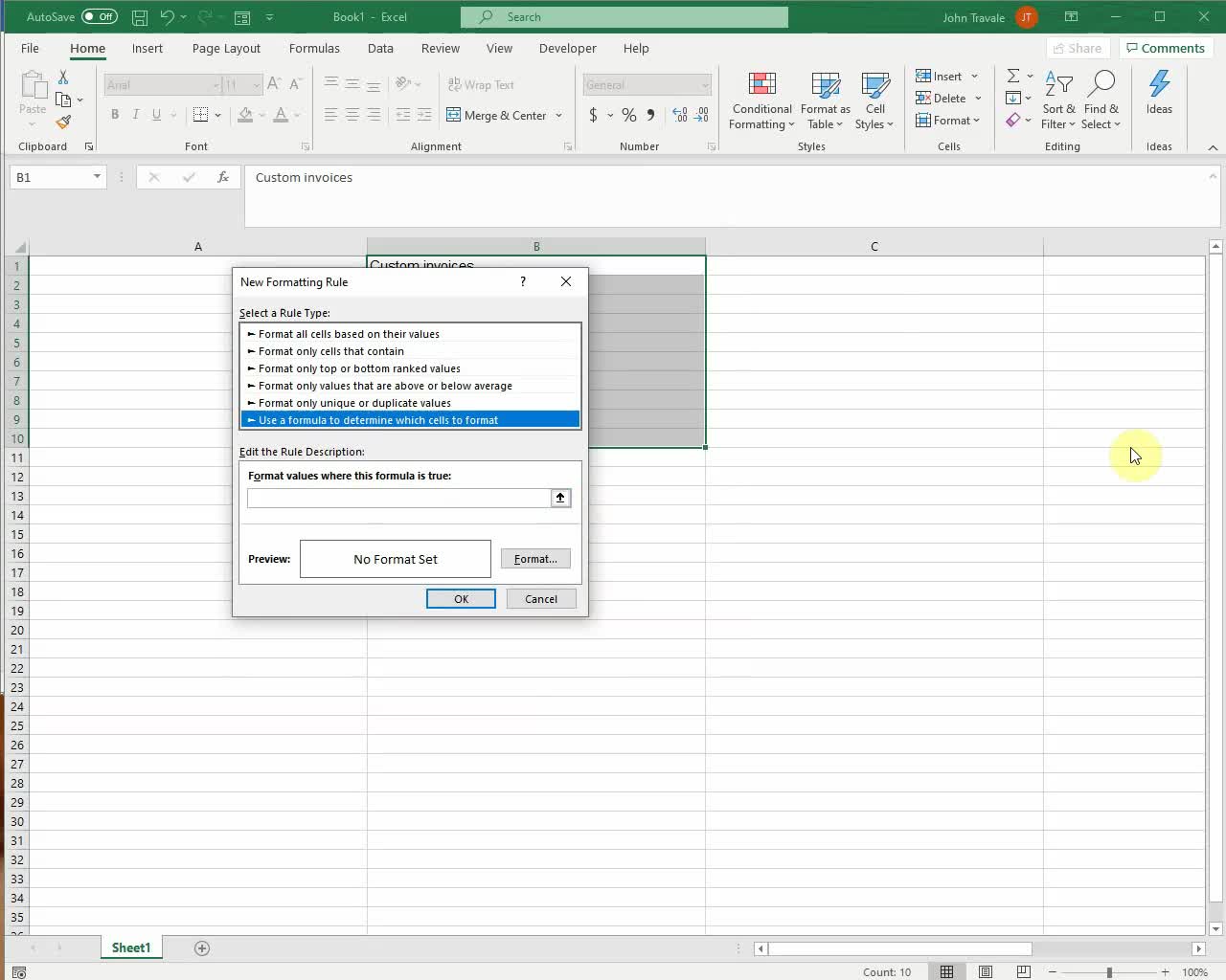 Format alternate rows and maintain during sort