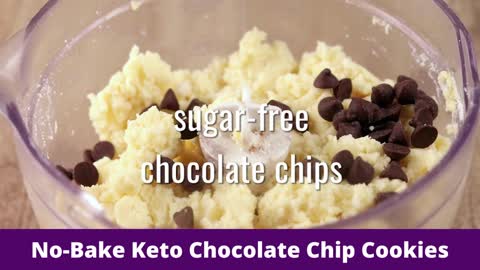 Keto No-bake Chocolate Chip Cookies | Keto Diet Easy Dessert