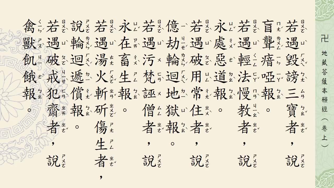 地藏菩薩本願經(全)-念誦示範