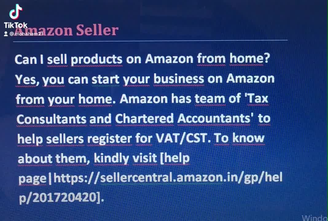 Can I sell products on Amazon from home?i