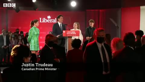 Trudeau stays in power but falls short of majority in Canada election – BBC News