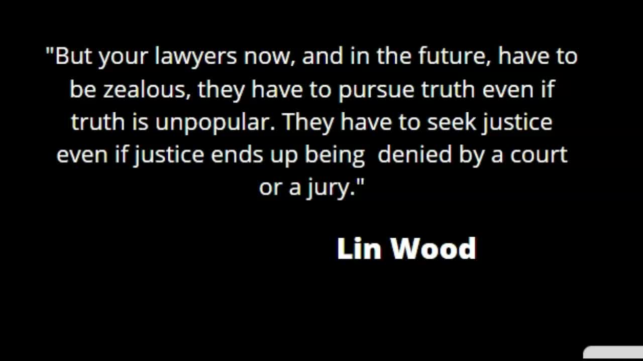 Lin Wood. Speak Truth Even if Upopular