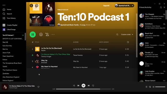 Tommy Kruger - Sparky Music - Ten:10 Podcast Ep 1