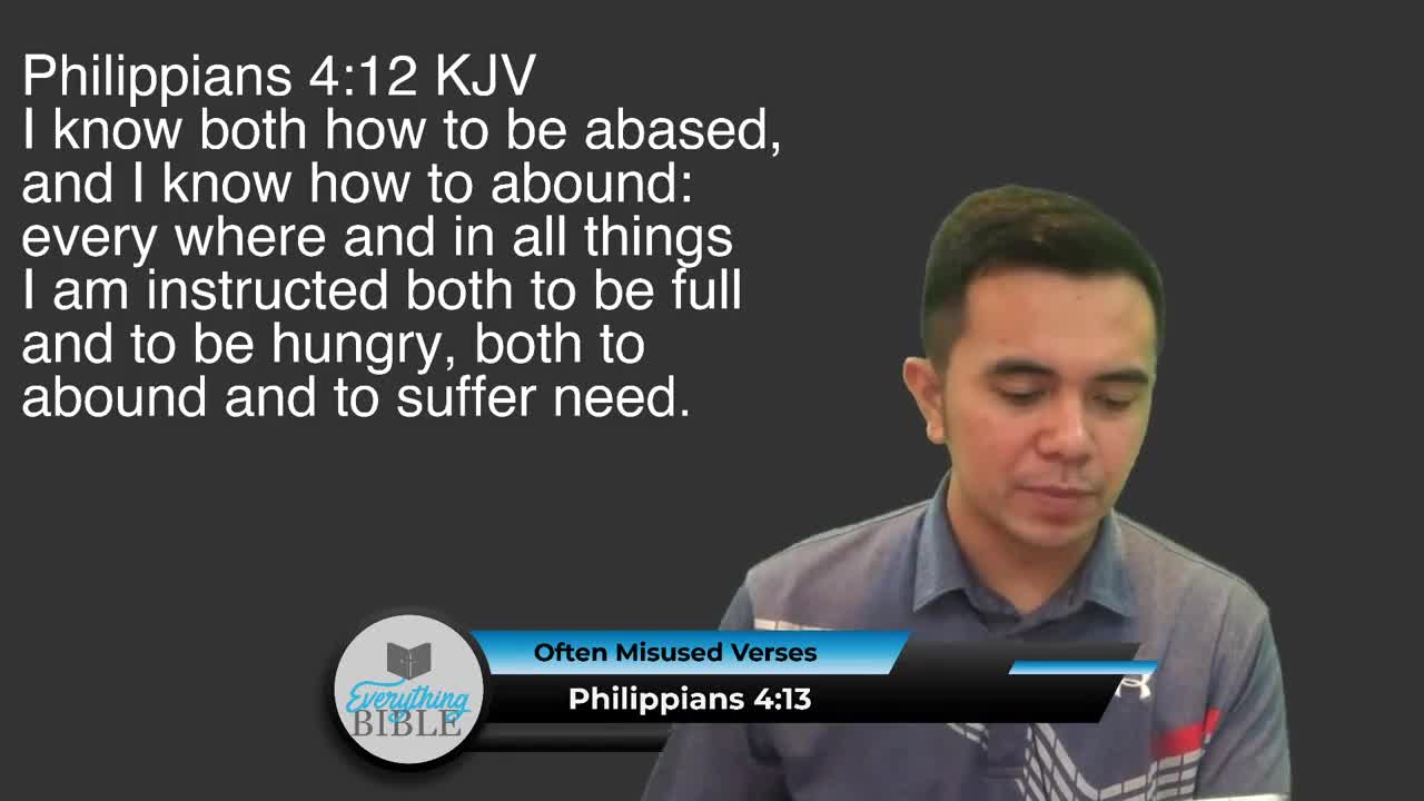 Abused verse! (Philippians 4:13)