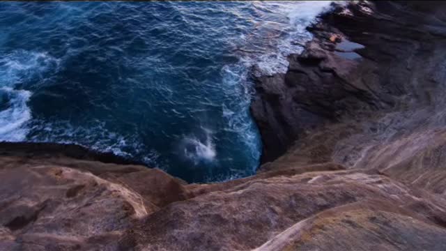 Extreme sports high jump cliff