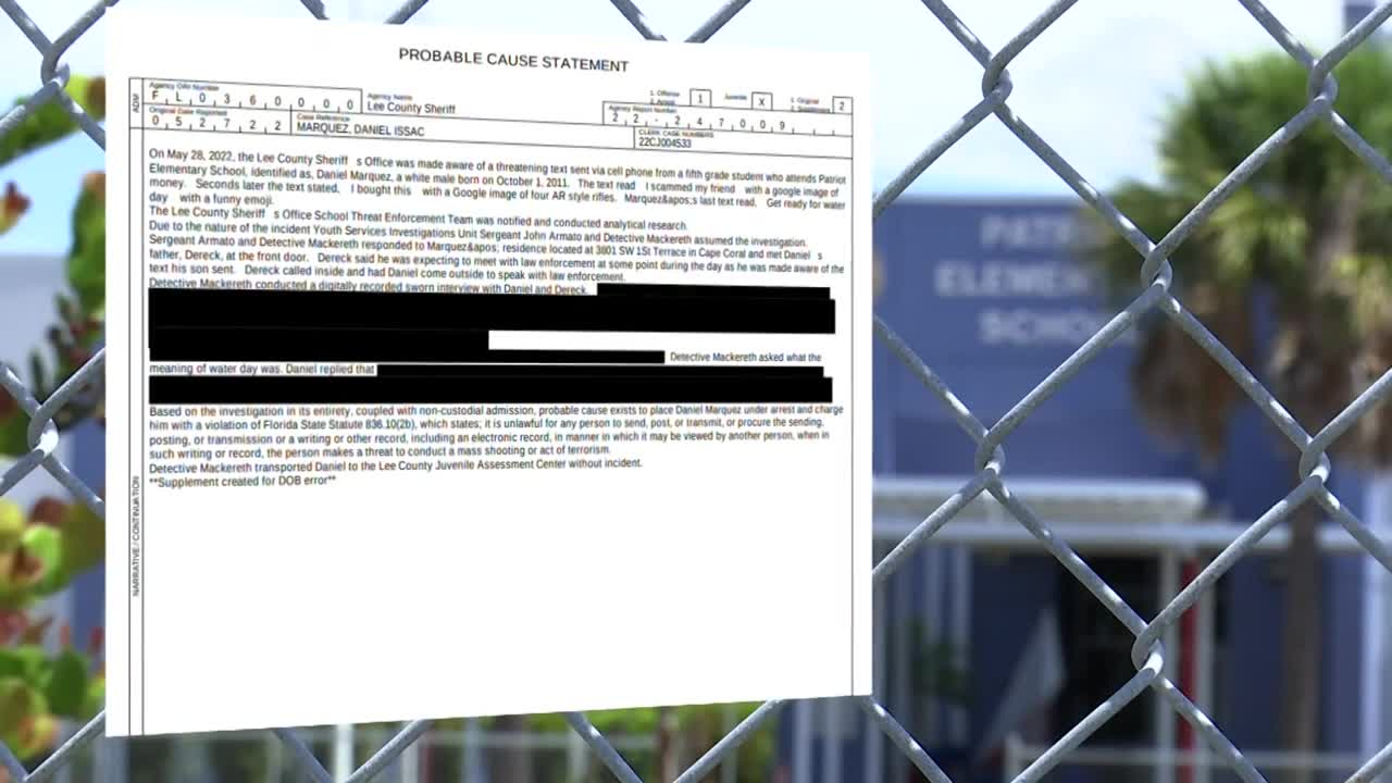 Arrest report_ Florida 10-year-old texted picture of AR-15 rifles