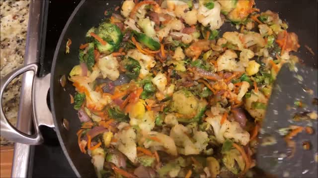 Cauliflower & Brussels Sprouts Sauté