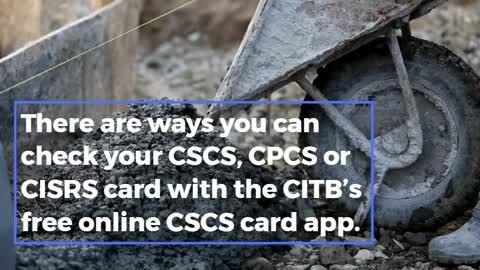 CSCS Card : App for Checking Your CSCS Cards