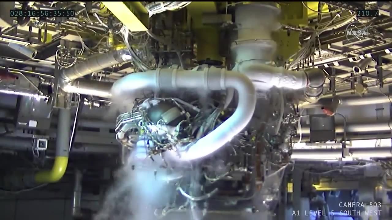 Engine Test for NASA Artemis Moon Rocket