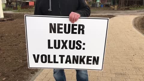 Schilderdemo in Haßmersheim am Neckar, November 2021