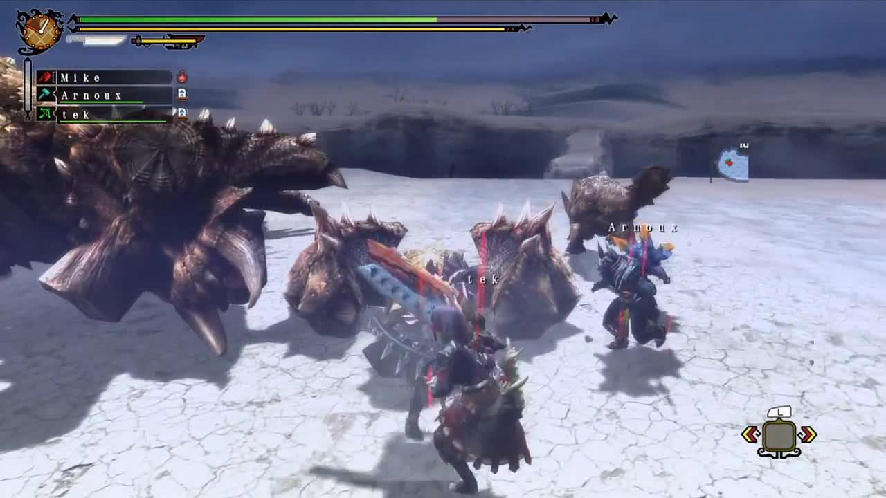 Monster Hunter 3 Ultimate Online Sand Barioth + Diablos Hunt (Recorded on 4/4/13)