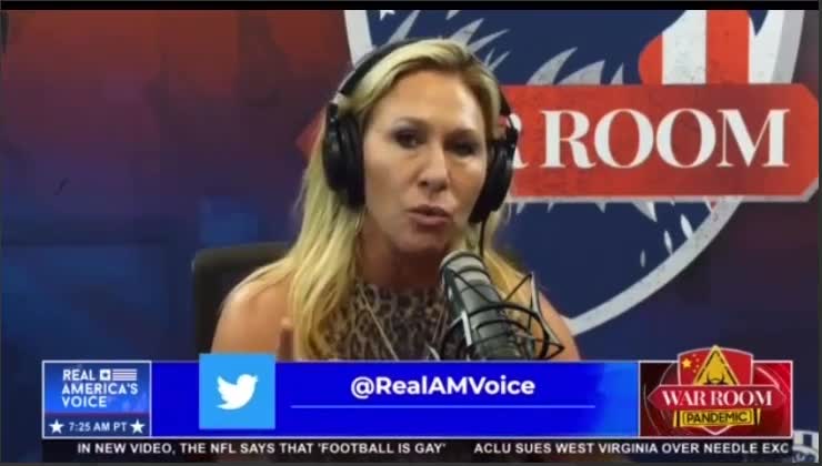 Marjorie Taylor Greene letting the Ronald Reagan center know they are caught